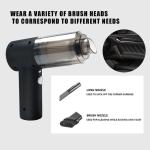 3 in 1 Car Mini Vacuum Cleaner with Blower Wireless Portable Rechargeable Handheld High Power Suction Vacuum Cleaning Machine for Home Car Computer Keyboard Cordless Air Blowing Dusting.